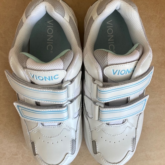 Vionic Women's Tabi Walking Shoes White/Light Blue/Gray Size 6.5 Wide Athleisure - Picture 6 of 9